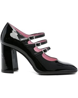 CAREL PARIS 85Mm Keel Triple-Strap Court Shoes - Black