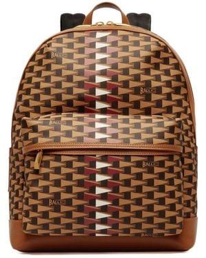 Bally Pennant Rugzak Van Imitatieleer - Bruin