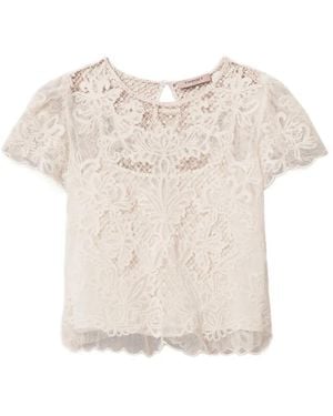 Twinset Embroidered Blouse - Natural