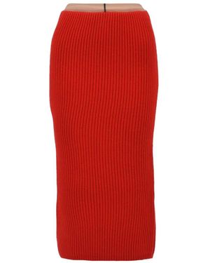 Calvin Klein Rib Knit Skirt - Red