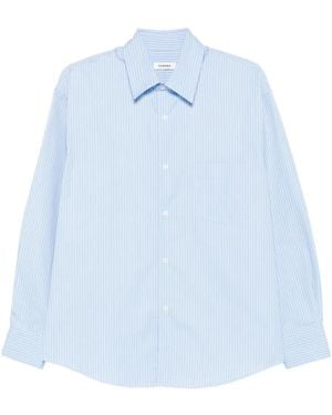 Sandro Gestreept Katoenen Overhemd - Blauw