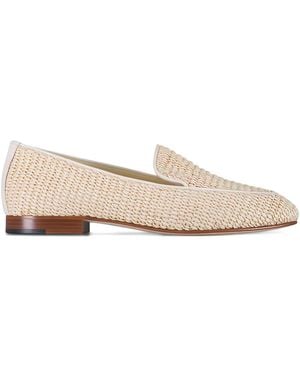 Manolo Blahnik Pitakara Raffia Loafers - Natural