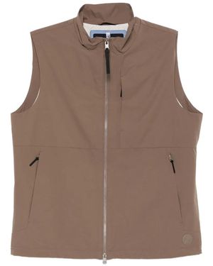 People Of Shibuya Logo-Patch Gilet - Brown
