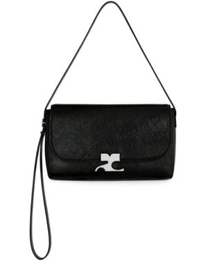 Courreges Icontype Leather Shoulder Bag - Black