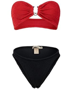 Paramidonna Frida Ring-Detail Textured Bikini