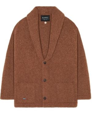 Alanui Shawl-Collar Button Cardigan - Brown