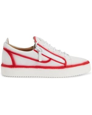 Giuseppe Zanotti Frankie Seam-Detail Double-Zip Low-Top Trainers - Pink