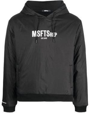 Msftsrep Logo-Print Detail Hoodie - Black