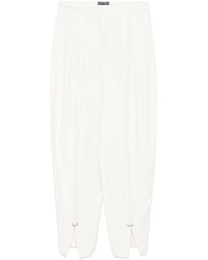 Mugler Pierced Tailored Trousers - White