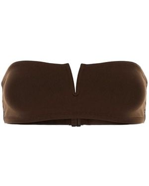 Eres Arcade Bandeau Bikini Top - Brown