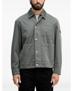 Marc O' Polo Corduroy-Collar Patch-Pocket Jacket - Grey