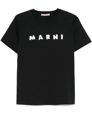 Marni Relaxed Fit Graphic T-Shirt - Black