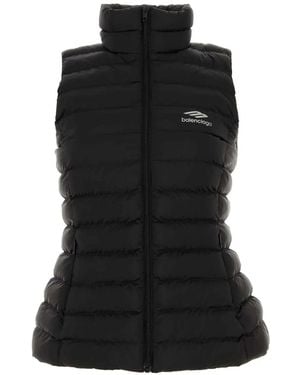 Balenciaga Nylon Sleeveless Jacket - Black