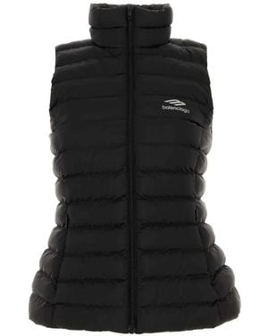 Balenciaga Nylon Sleeveless Jacket - Black