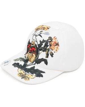Undercover Butterfly-Print Cap - White