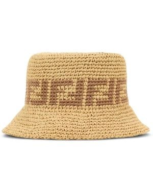 Fendi Fischerhut aus Bast - Natur