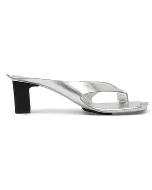 MM6 by Maison Margiela Flip-Flops Aus Laminiertem Leder - Weiß