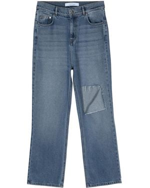 ROKH Ripped Straight-Leg Jeans - Blue