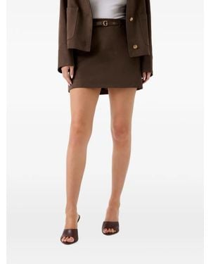 Guess Minijupe À Taille Ceinturée - Black