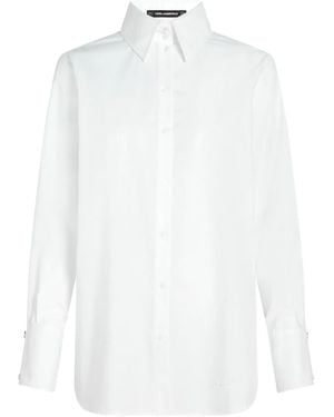 KARL LAGERFELD Press-Stud Detailing Shirt - White