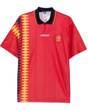 adidas Diamond-Pattern Spain Polo Shirt - Red