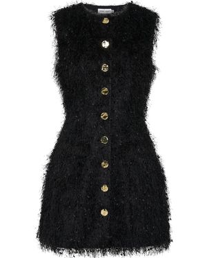 Anna Quan Textured-Finish Mini Dress - Black