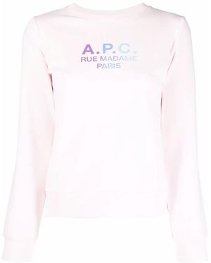 A.P.C. Rue Madame Paris Cotton Sweatshirt - White
