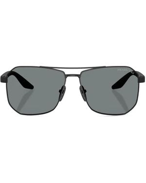 Prada Linea Rossa Pilot-Frame Sunglasses - Grey
