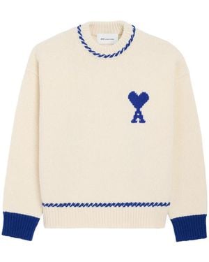 Ami Paris Ami De Coeur Sweater - White