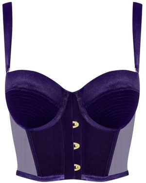 Maison Close X Scandale Rococo Bustier Bra - Purple