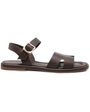 SERGIO MORETTI FIRENZE Buckle-Fastening Leather Sandals - White