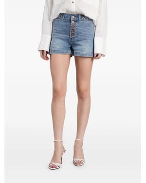 Alice + Olivia Shorts Lula Con Cintura Trenzada - Azul