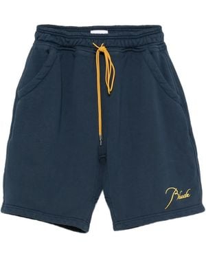 Rhude Drawstring Pocket Shorts - Blue