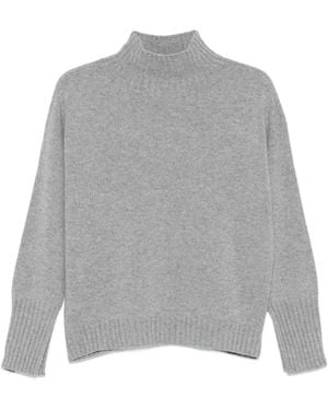 Vanisé High-Neck Long-Sleeves Jumper - Grey