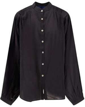 Mes Demoiselles Celeste Gathered-Detail Shirt - Black