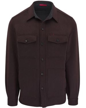 Isaia Long Sleeve Shirt Jacket - Red