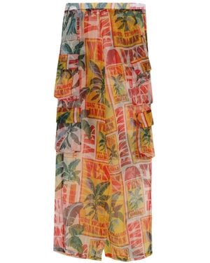 Amir Slama Ruffled Palazzo Trousers - Orange