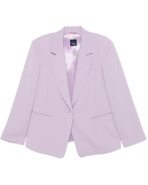 Marina Rinaldi Buttoned Blazer - Purple