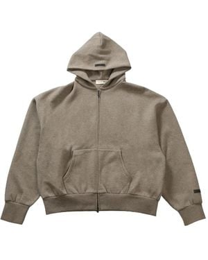Fear Of God Zip-Up Hooded Sweatshirt - Braun