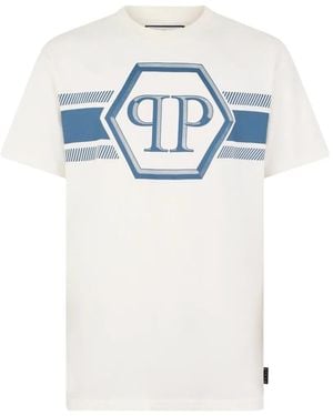 Philipp Plein Logo-Patch T-Shirt - Blue