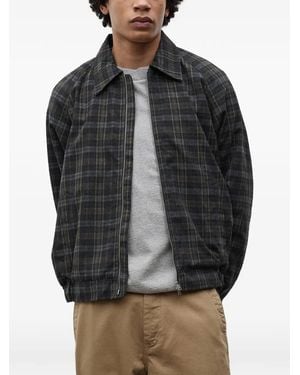 Norse Projects Stensholt Checked Bomber Jacket - Gray