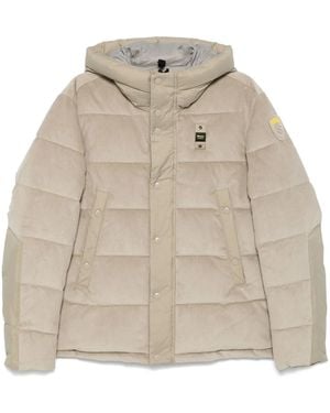 Blauer Gesteppte Fargo Jacke - Natur