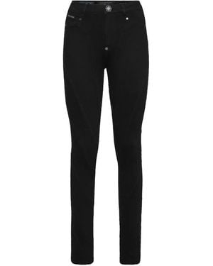Philipp Plein Leggins Skinny De Talle Alto - Negro