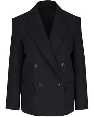 Twp Harper Double-Breasted Blazer - Black