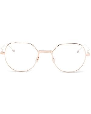 Thom Browne Geometric-Frame Glasses - Natural