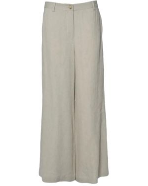 SOLOTRE Wide-Leg Trousers - Grey