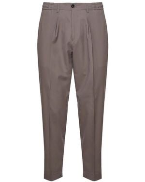BE ABLE Elasticated-Waist Pants - Gray