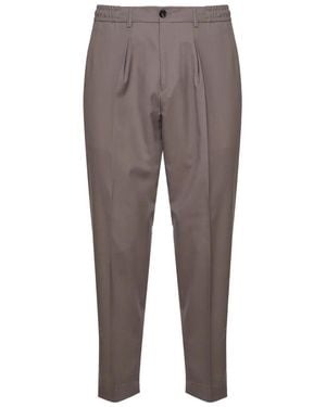 BE ABLE Elasticated-Waist Pants - Gray