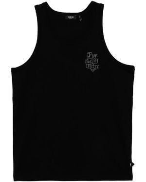 FIVE CM Graphic-Print Tank Top - Black