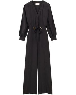 Ba&sh Pere Drawstring-Waist Jumpsuit - Black